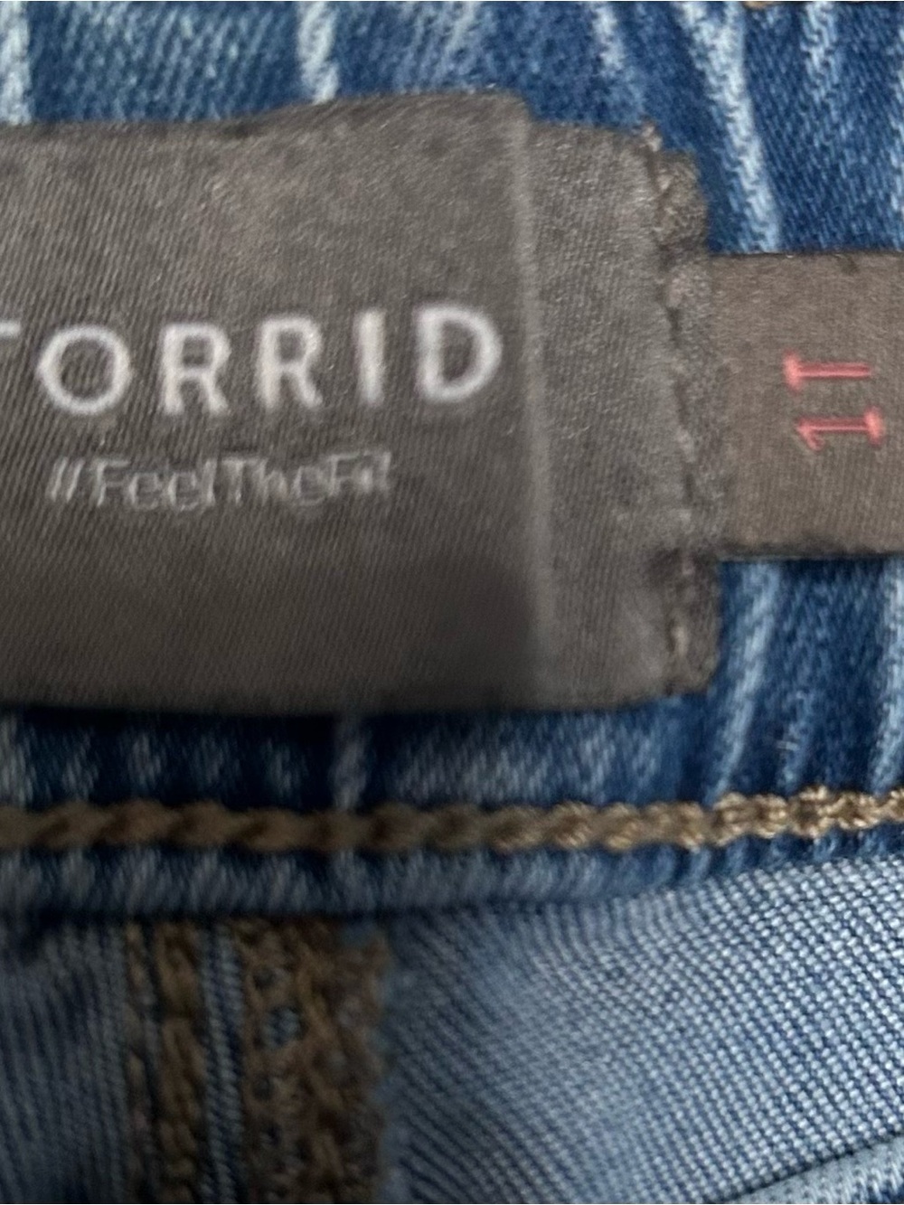 torrid Light Blue Straight-Leg Denim Pants with Drawstring - Picture 4 of 9